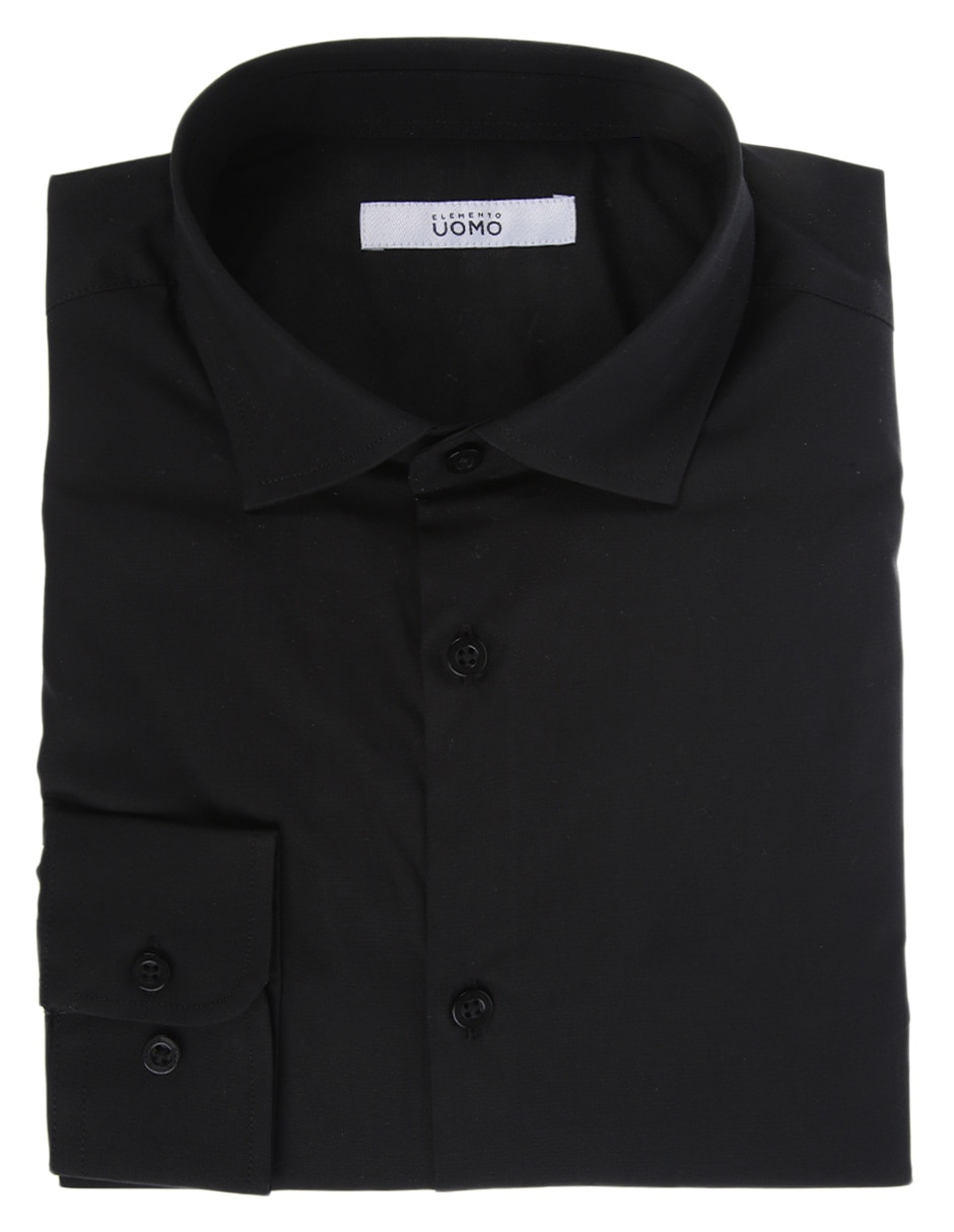 Camisa de vestir de algodón manga larga para hombre 1