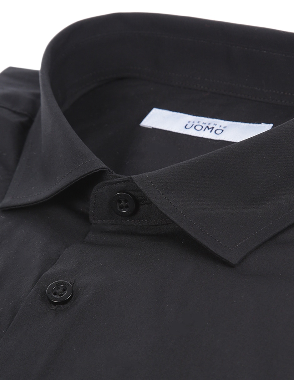 Camisa de vestir de algodón manga larga para hombre 4
