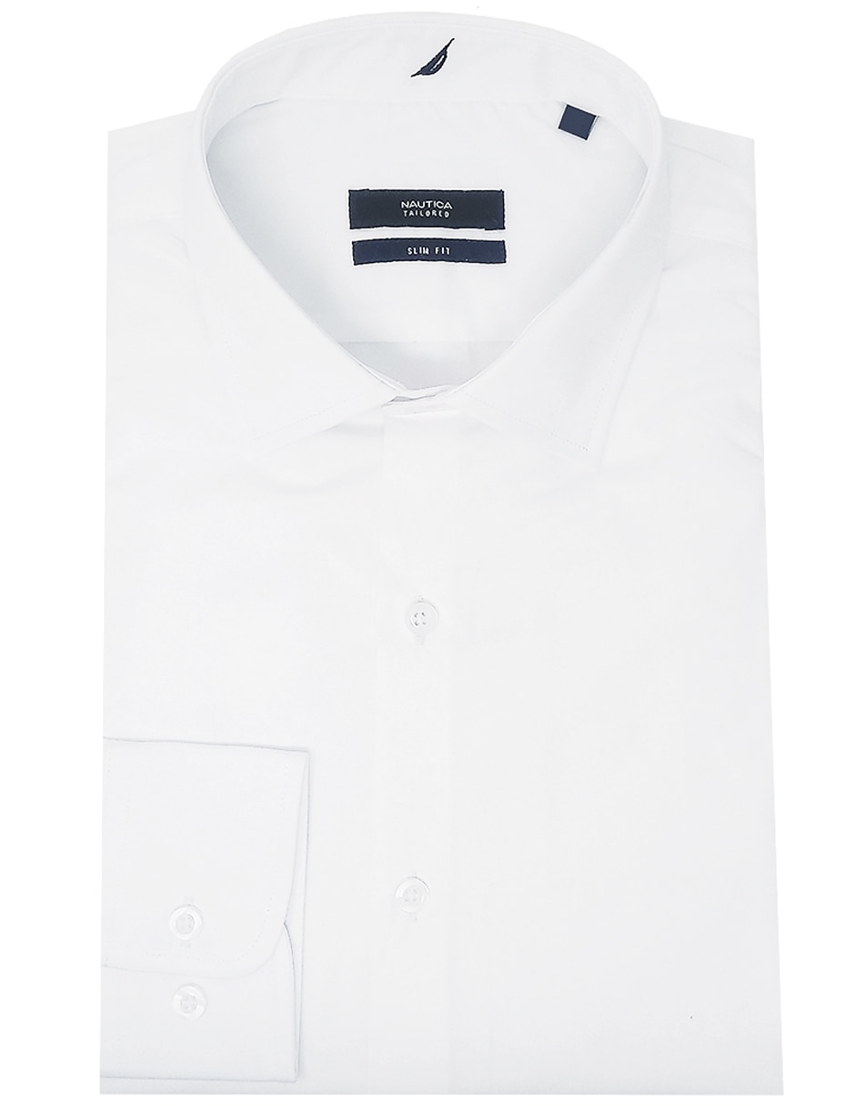Camisa de vestir de algodón manga larga para hombre