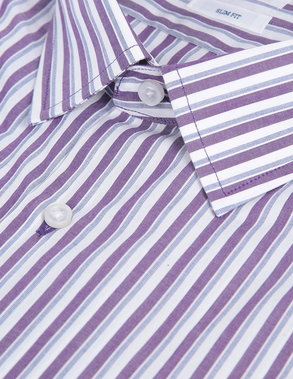Camisa de vestir de algodón manga larga para hombre 2