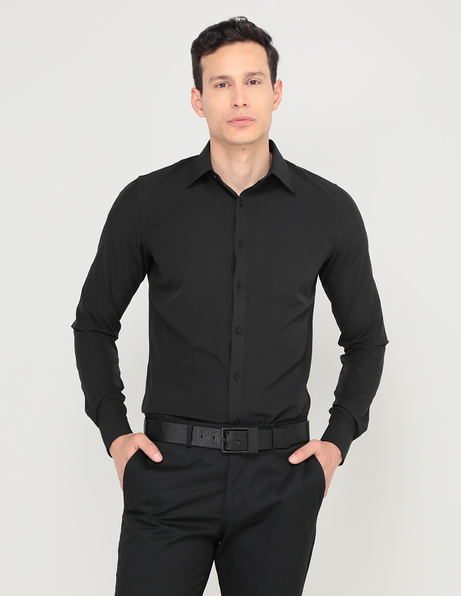 Camisa de vestir de manga larga para hombre Camisa de vestir de manga larga para hombre