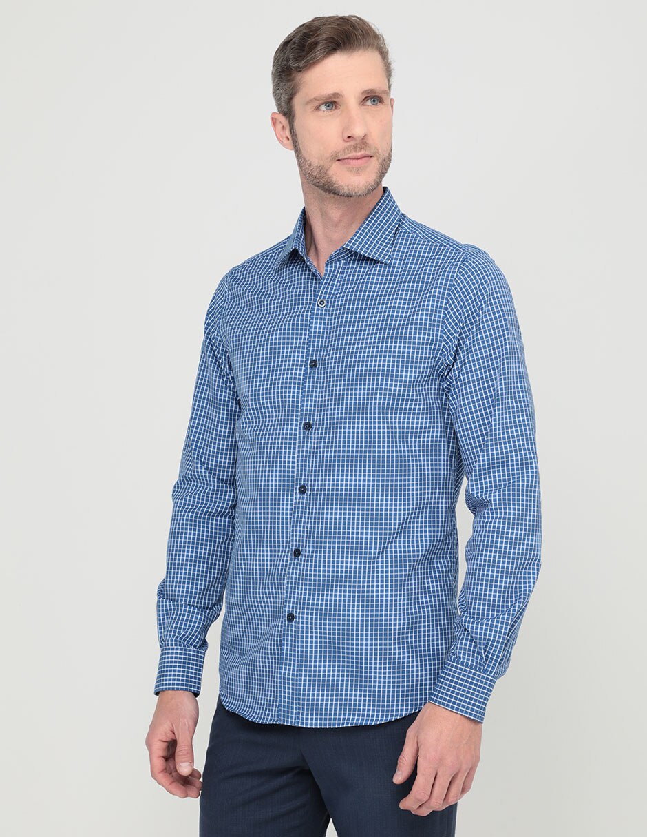 Camisa casual manga larga para hombre 1