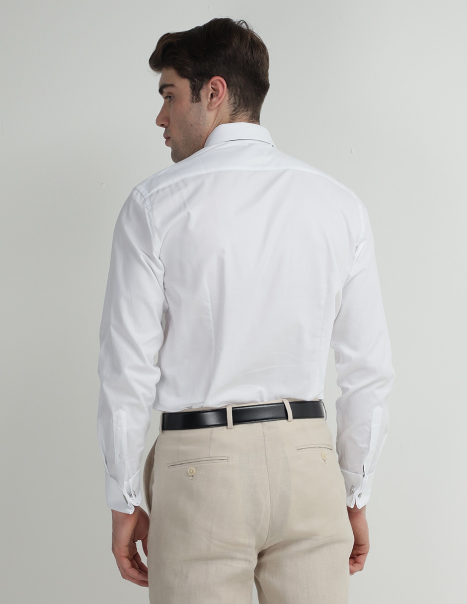 Camisa de vestir de algodón manga larga para hombre 2
