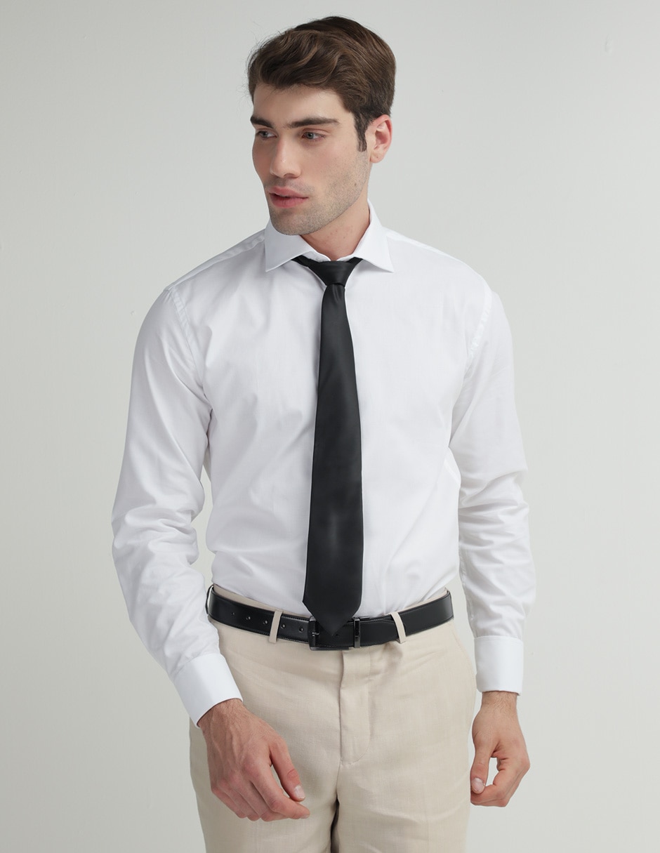 Camisa de vestir de algodón manga larga para hombre 3