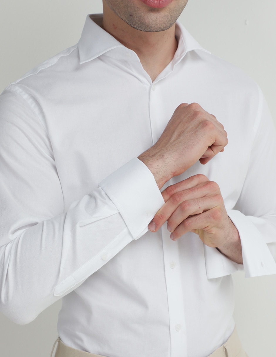 Camisa de vestir de algodón manga larga para hombre 5