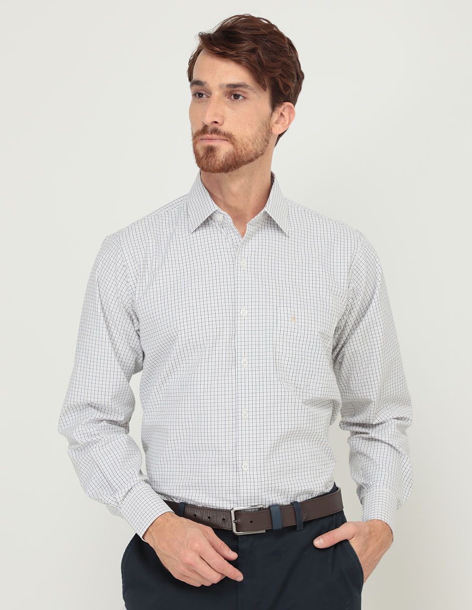 Camisa casual de algodón manga larga para hombre 1