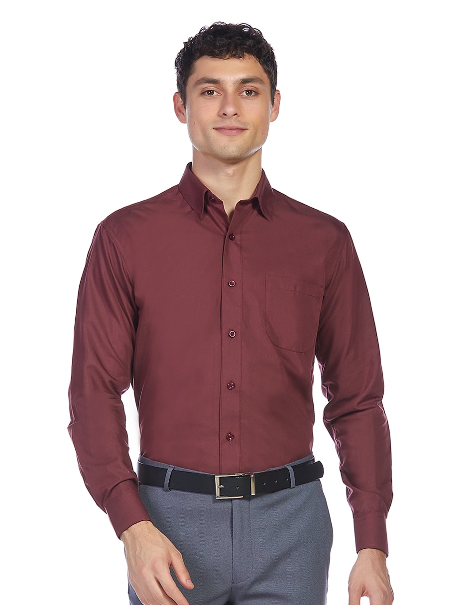 Camisa de vestir manga larga para hombre