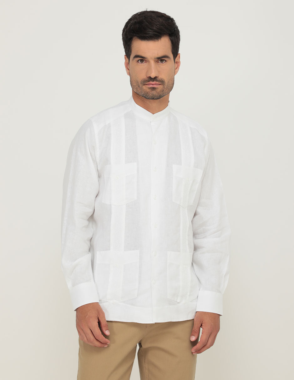 Guayabera manga sales larga