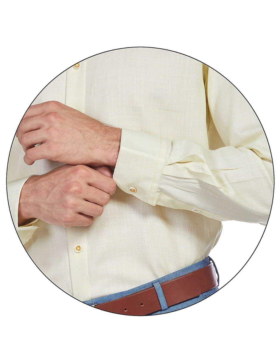 Camisa de vestir de algodón manga larga para hombre 5