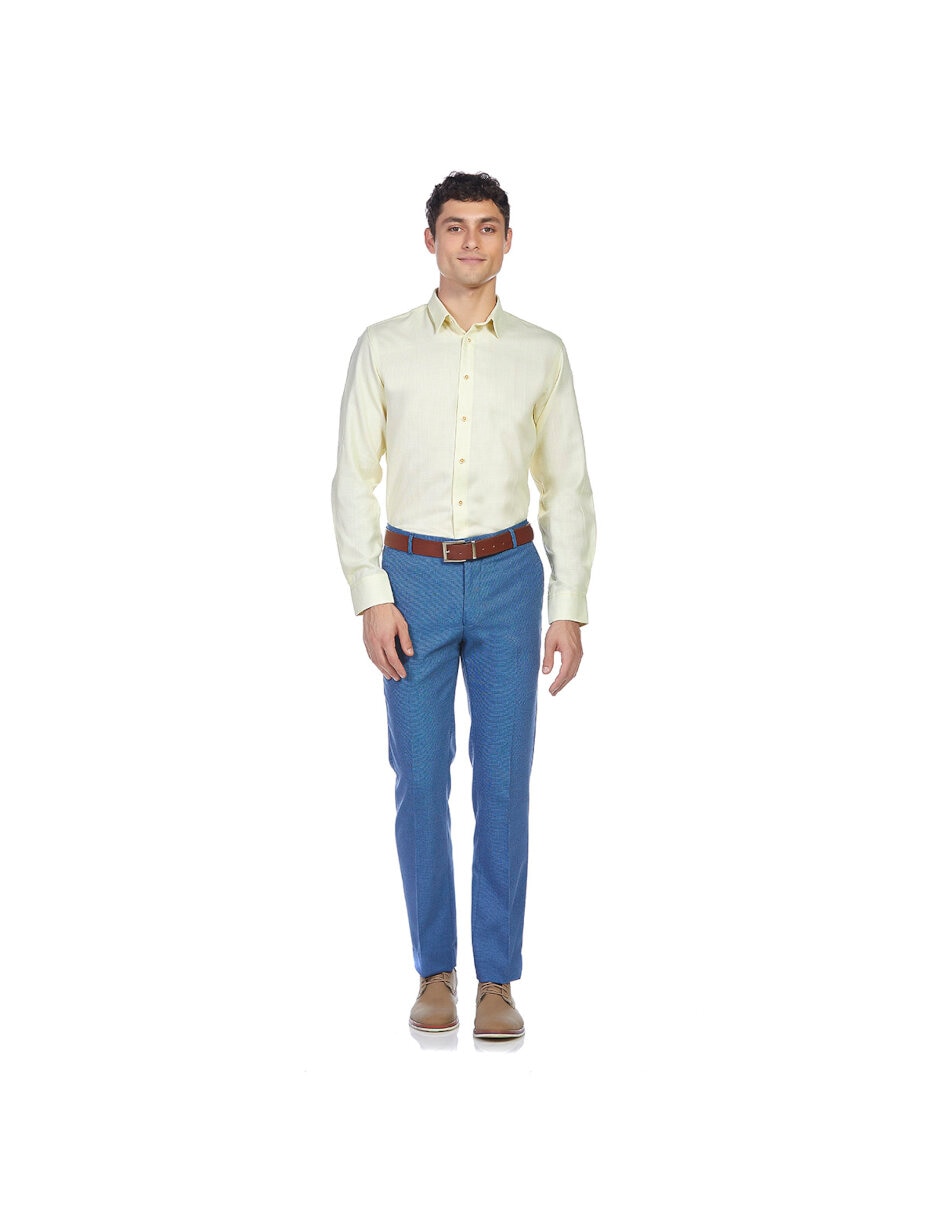 Camisa de vestir de algodón manga larga para hombre 6