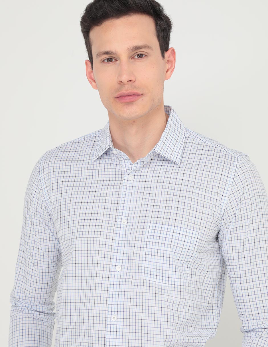 Camisa casual de algodón manga larga para hombre 4
