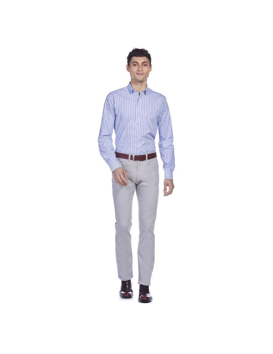 Camisa formal de algodón manga larga para hombre 5