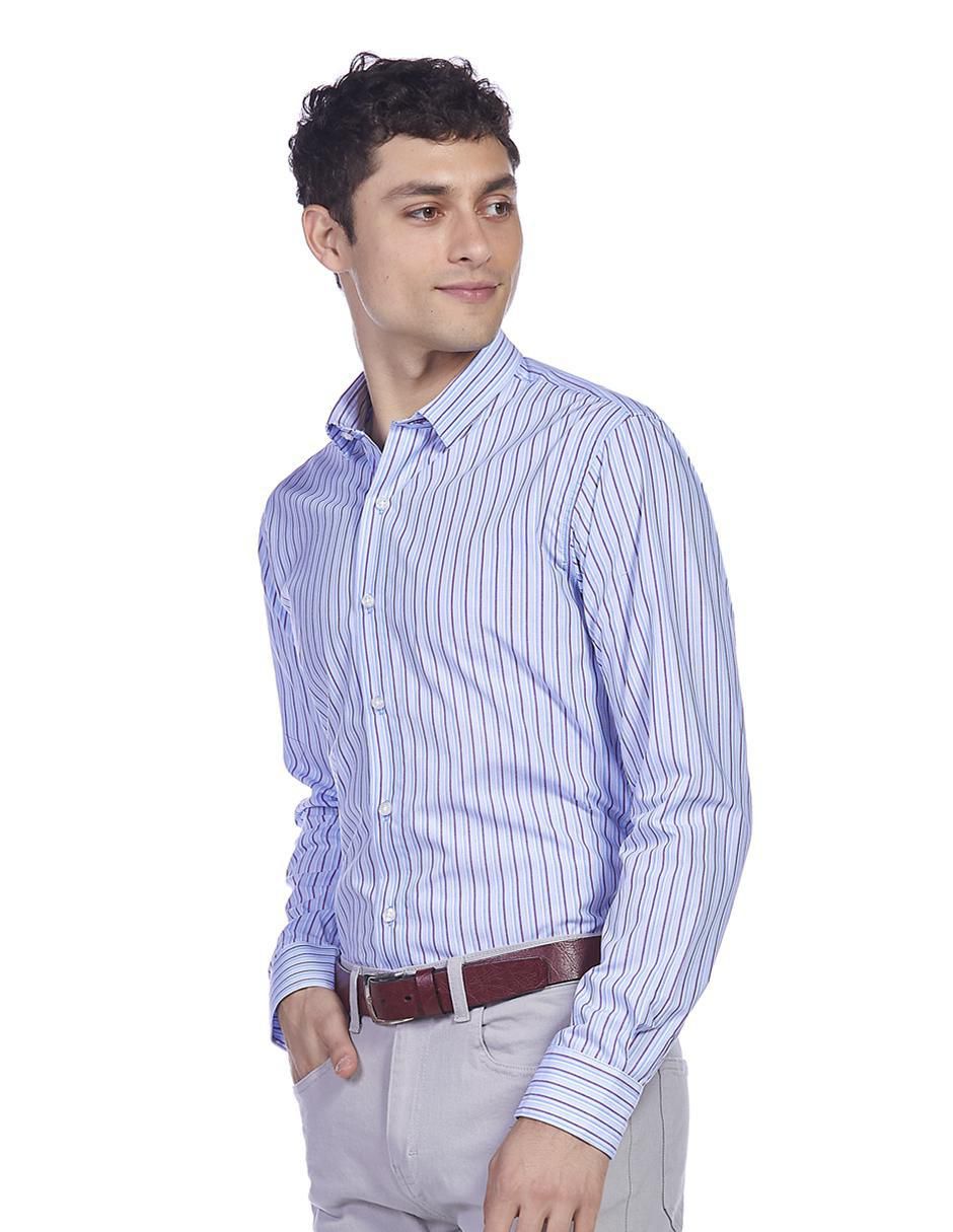 Camisa formal de algodón manga larga para hombre 6