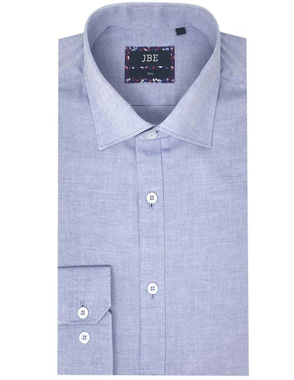 Camisa de vestir de algodón manga larga para hombre 1
