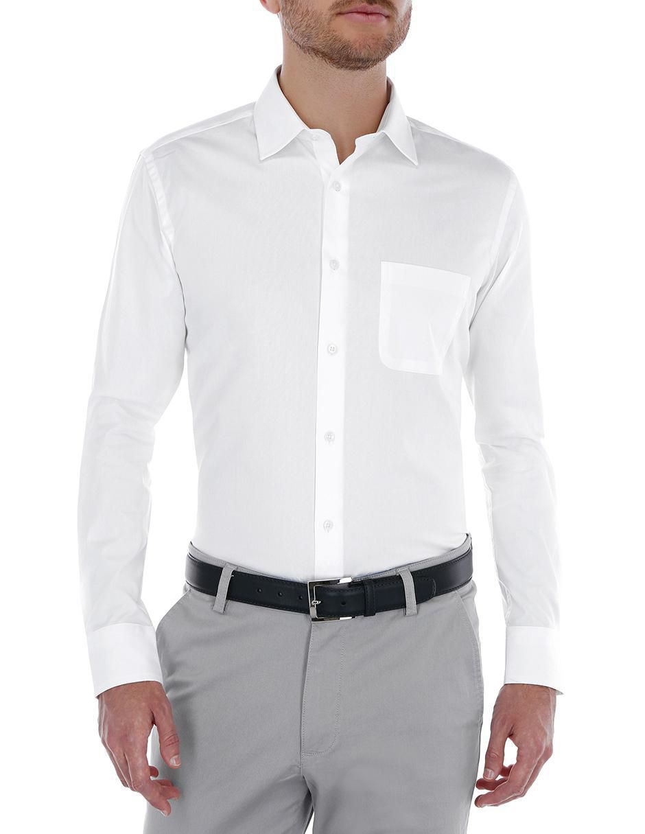 Camisa de vestir de algodón manga larga para hombre 2