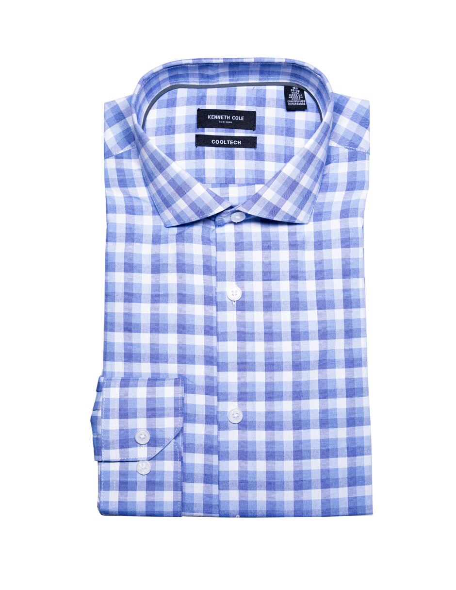 Camisa de vestir Kenneth Cole de manga larga para hombre