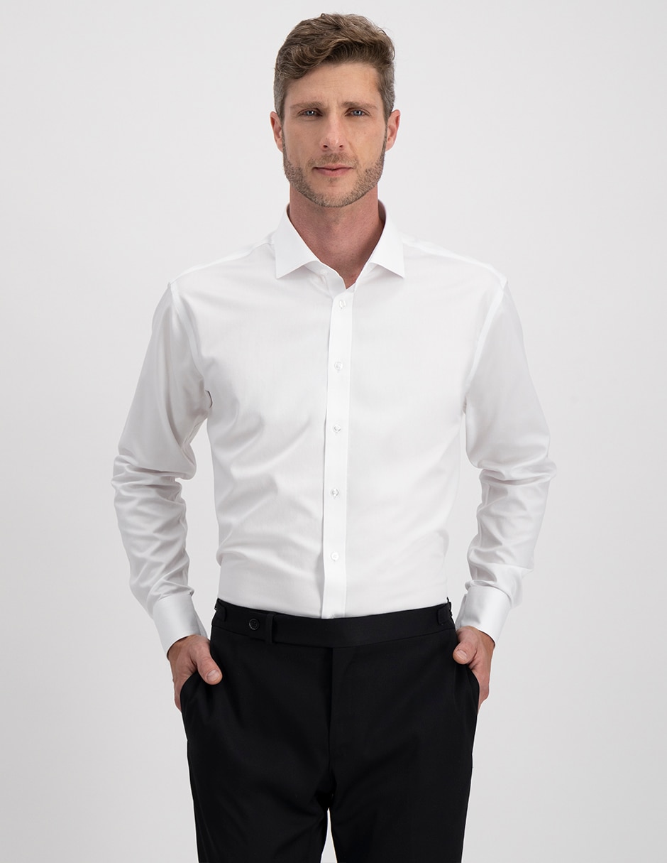 Camisa formal blanca para hombre