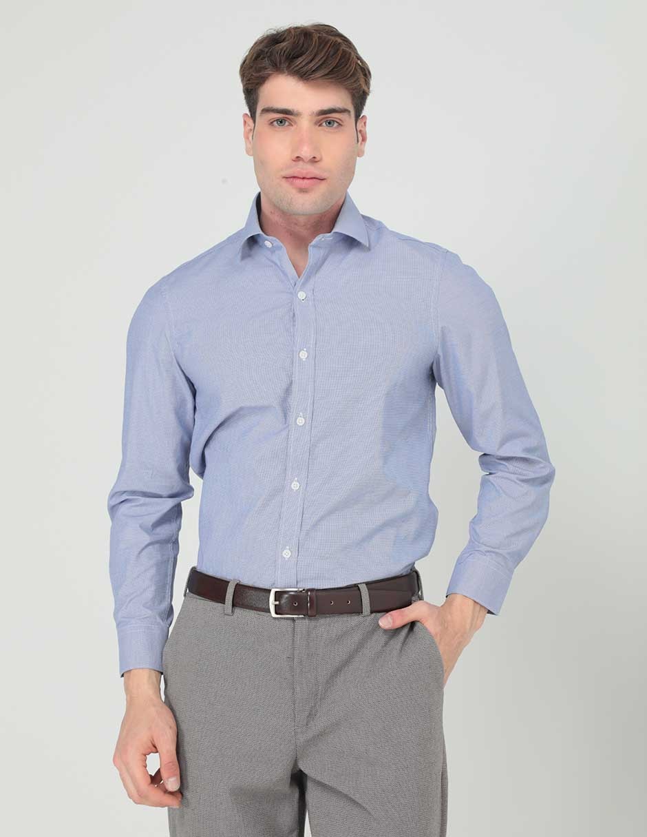 Camisa de vestir Kenneth Cole Reaction de algodon manga larga para hombre