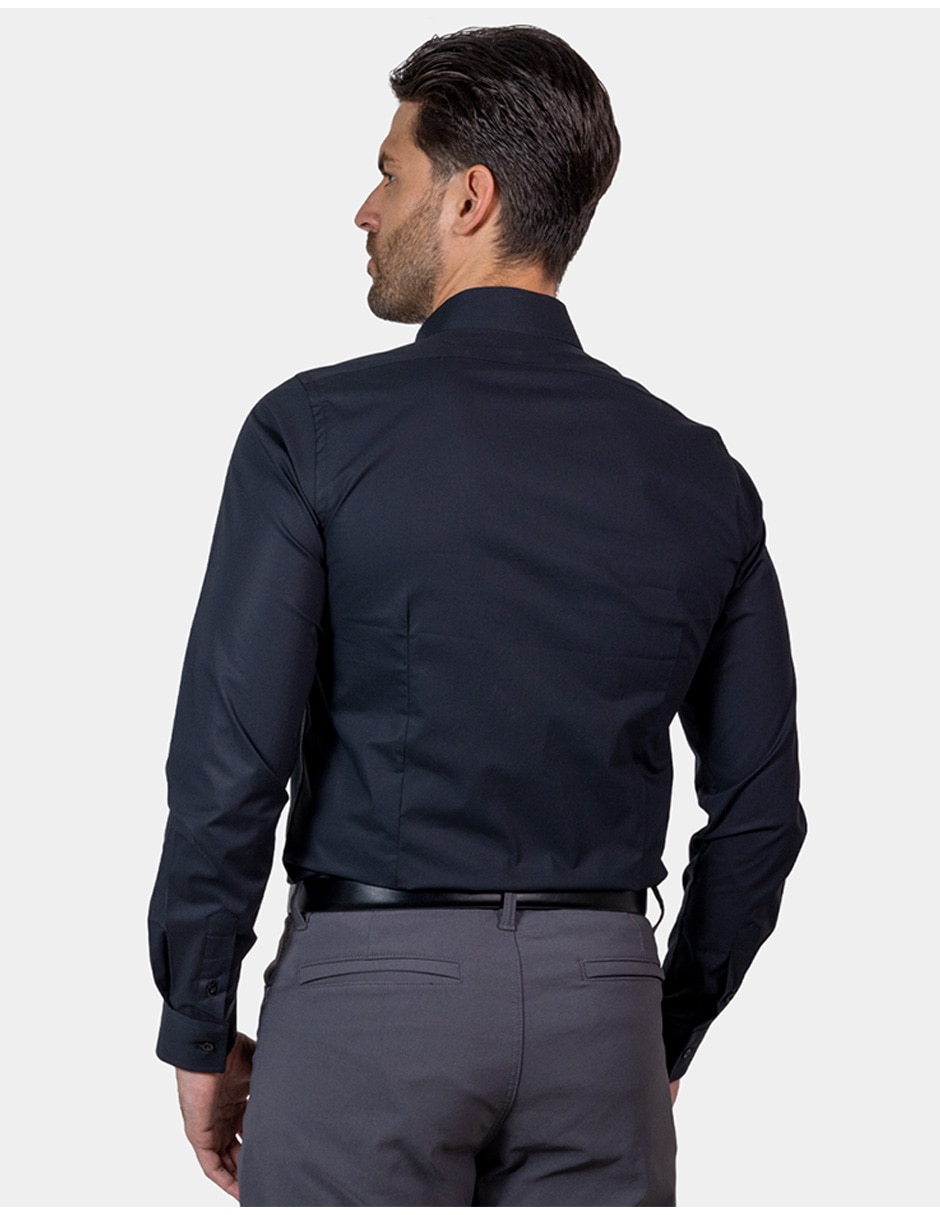 Camisa de vestir Nautica manga larga para hombre 4