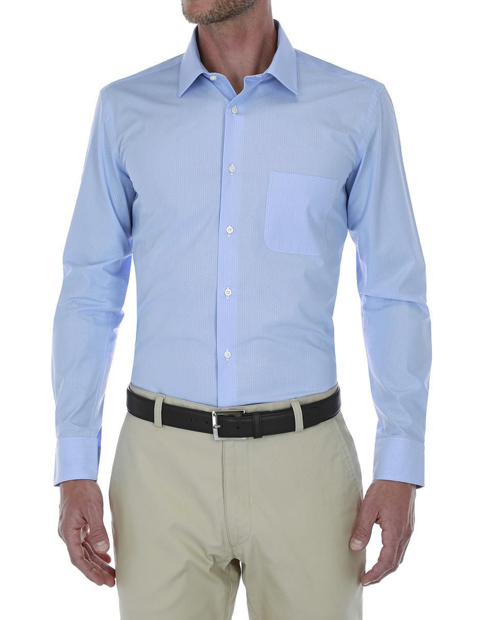 Camisa de vestir de algodón manga larga para hombre 5