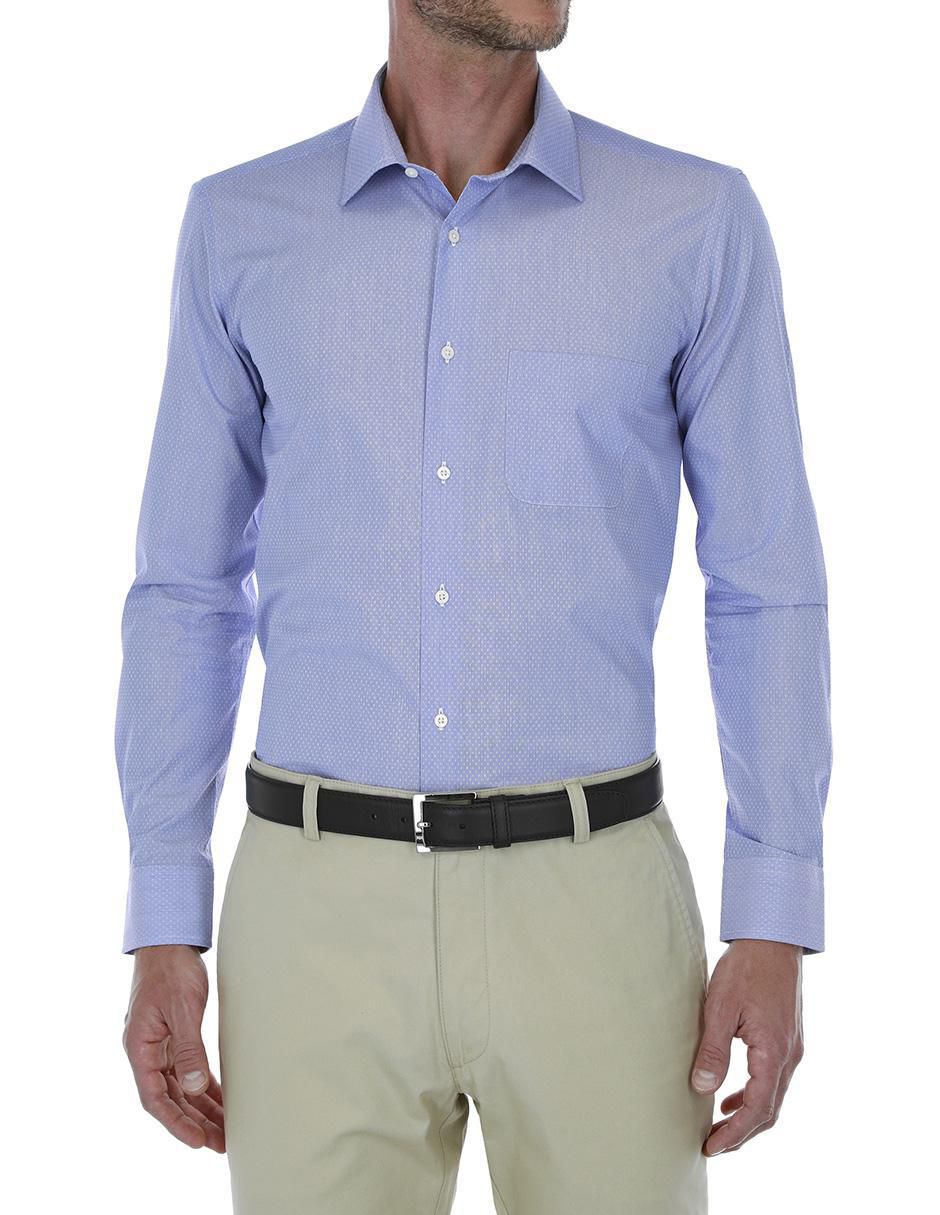 Camisa de vestir de algodón manga larga para hombre 5