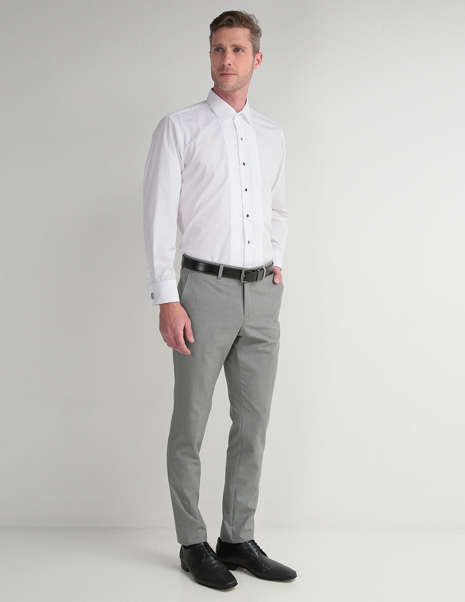 Camisa de vestir de algodón manga larga para hombre 3