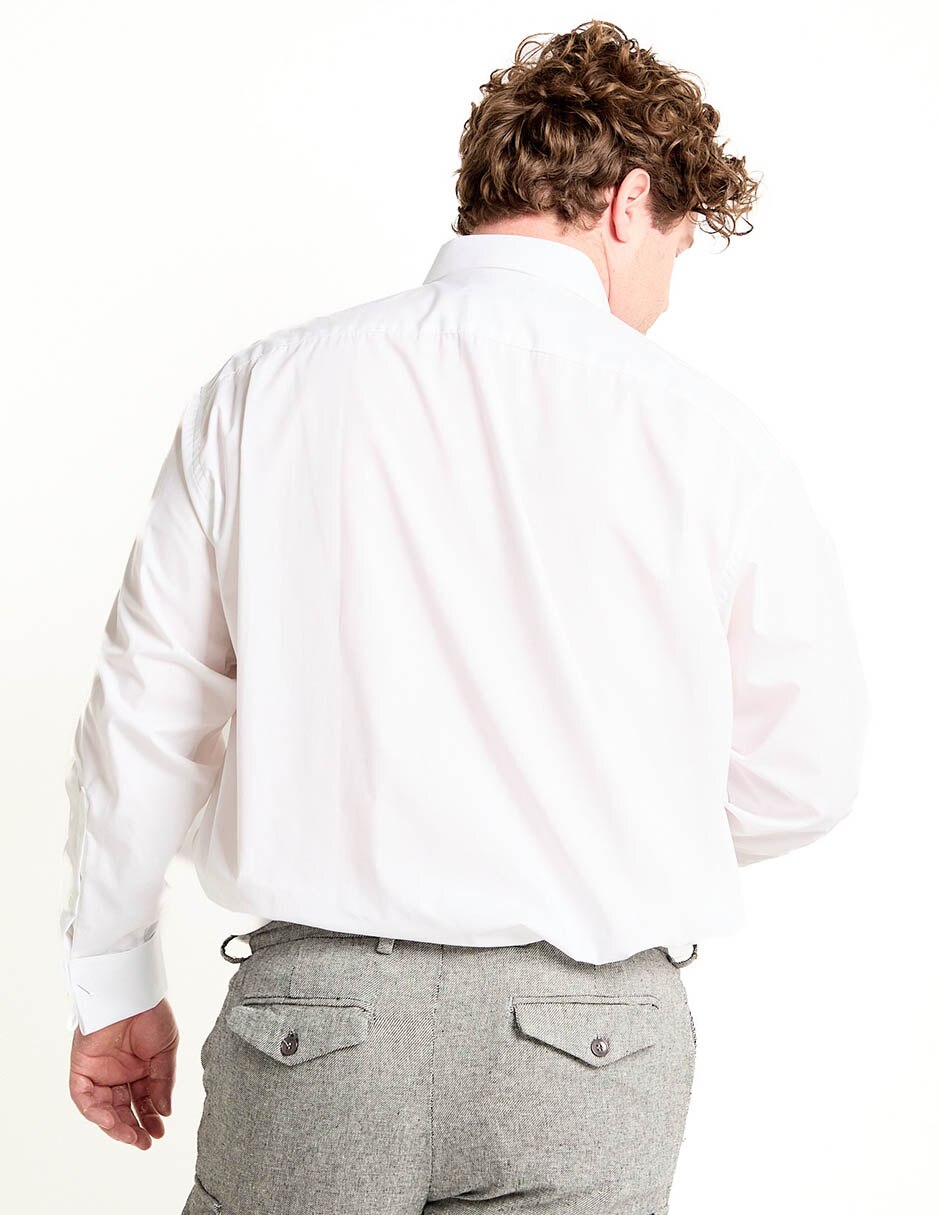 Camisa etiqueta de algodón manga larga para hombre 2
