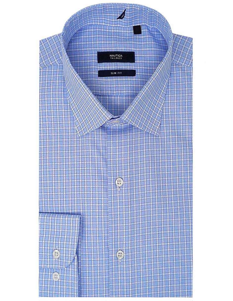 Camisa de vestir de algodón manga larga para hombre 1