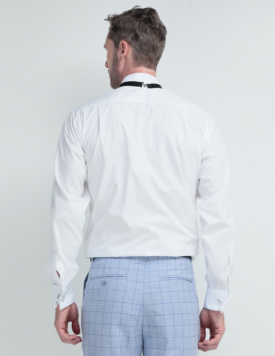 Camisa de vestir de algodón manga larga para hombre 2