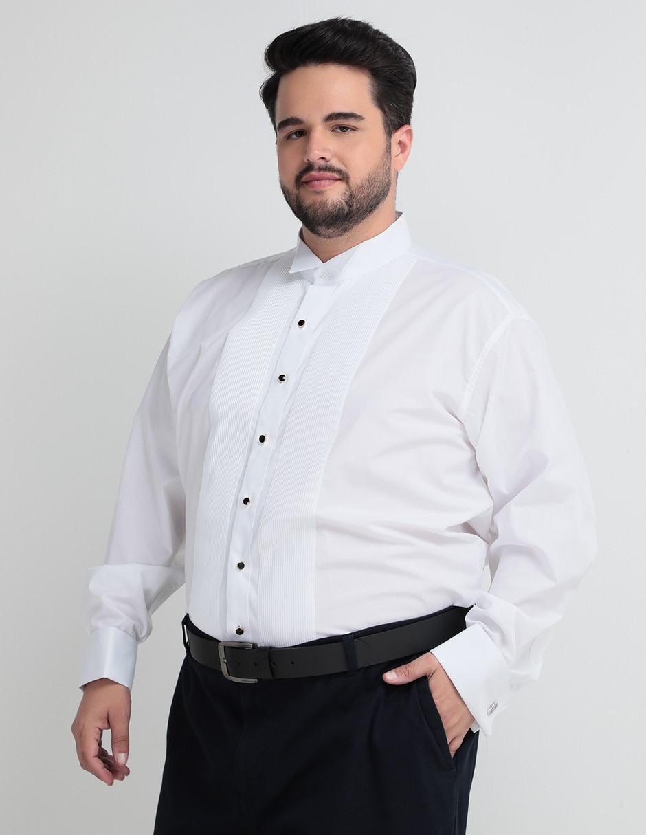 Camisa de vestir de algodón manga larga para hombre 2