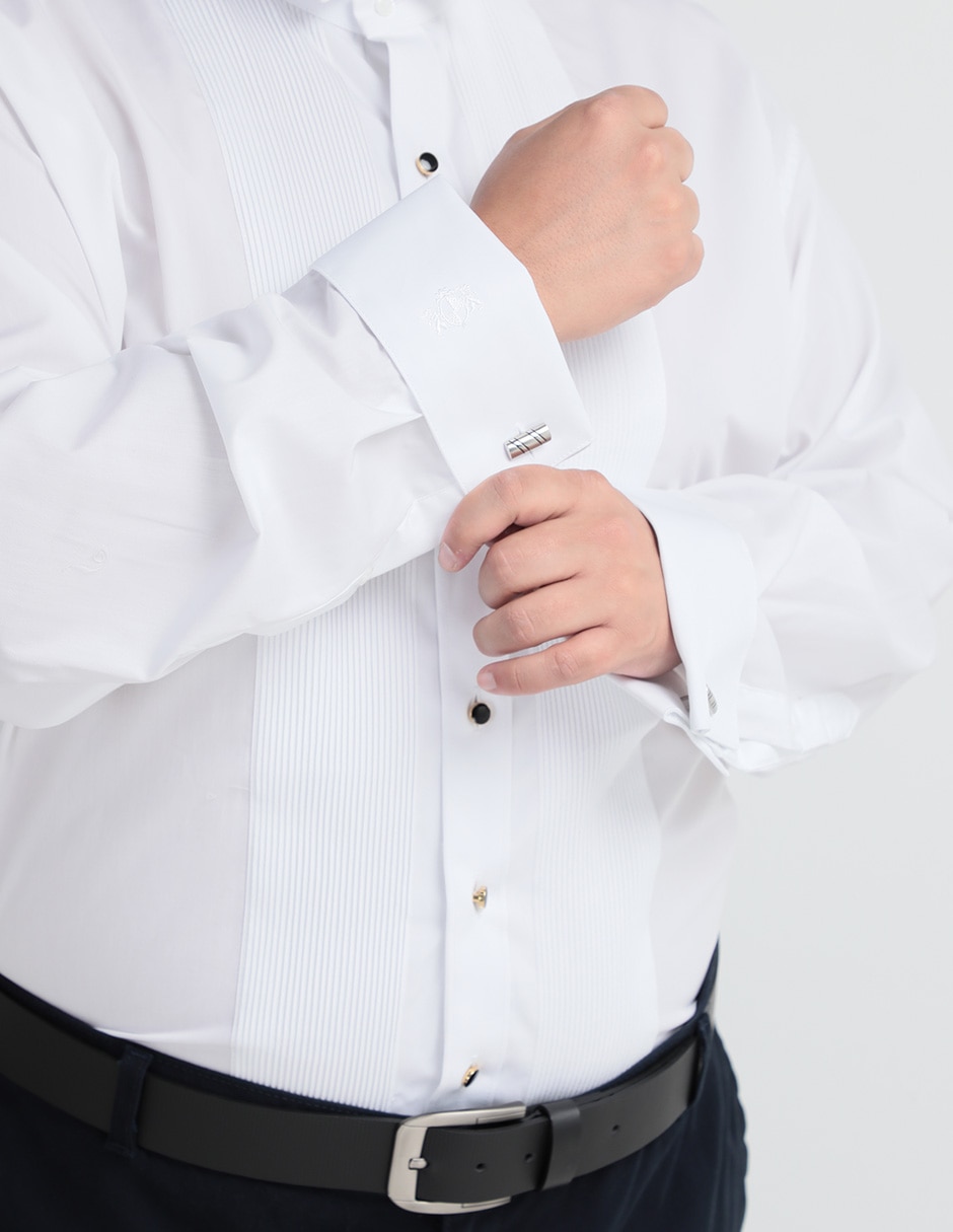 Camisa de vestir de algodón manga larga para hombre 4