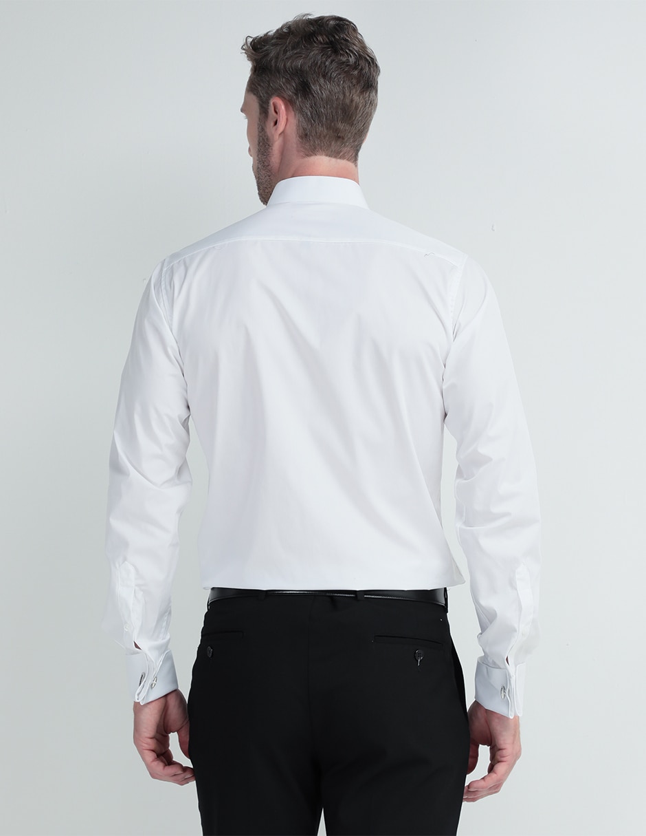 Camisa de vestir de algodón manga larga para hombre 2