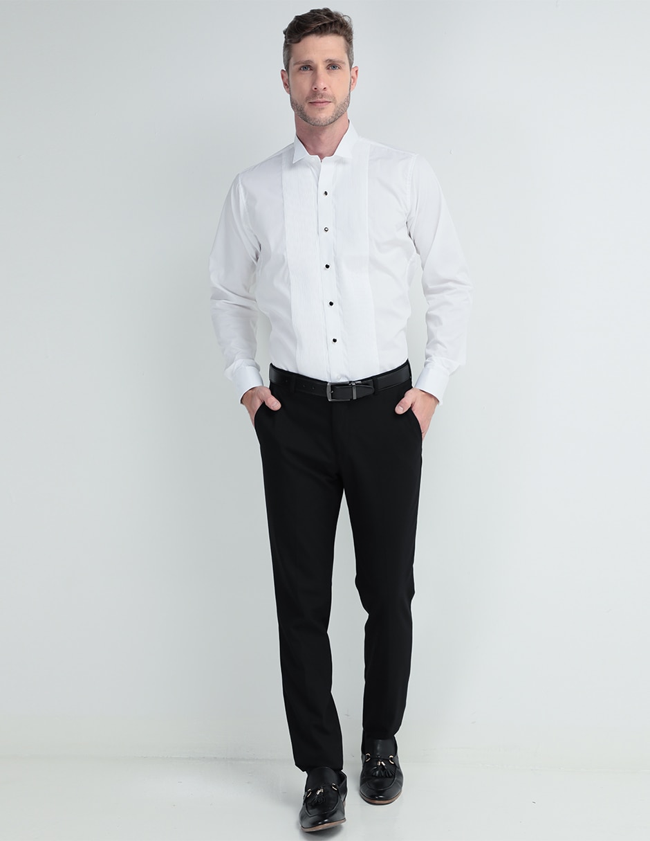 Camisa de vestir de algodón manga larga para hombre 3