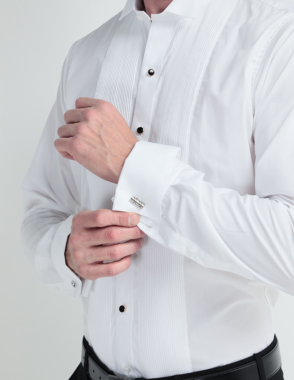 Camisa de vestir de algodón manga larga para hombre 4