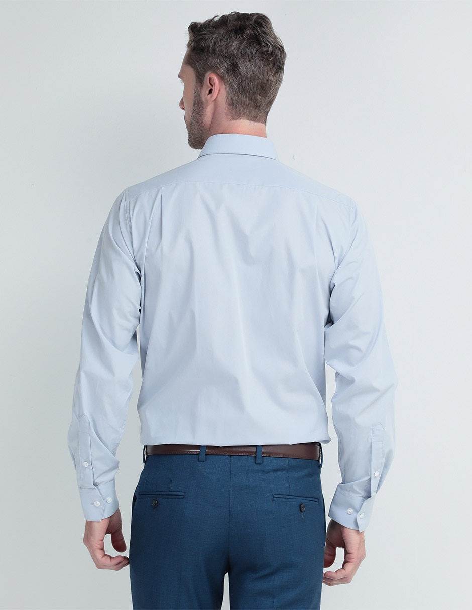 Camisa de vestir de algodón manga larga para hombre 2