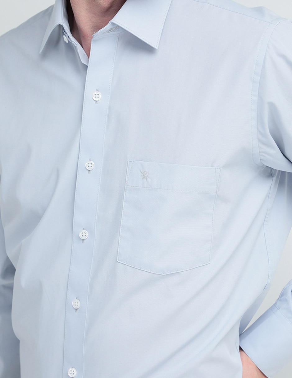 Camisa de vestir de algodón manga larga para hombre 4