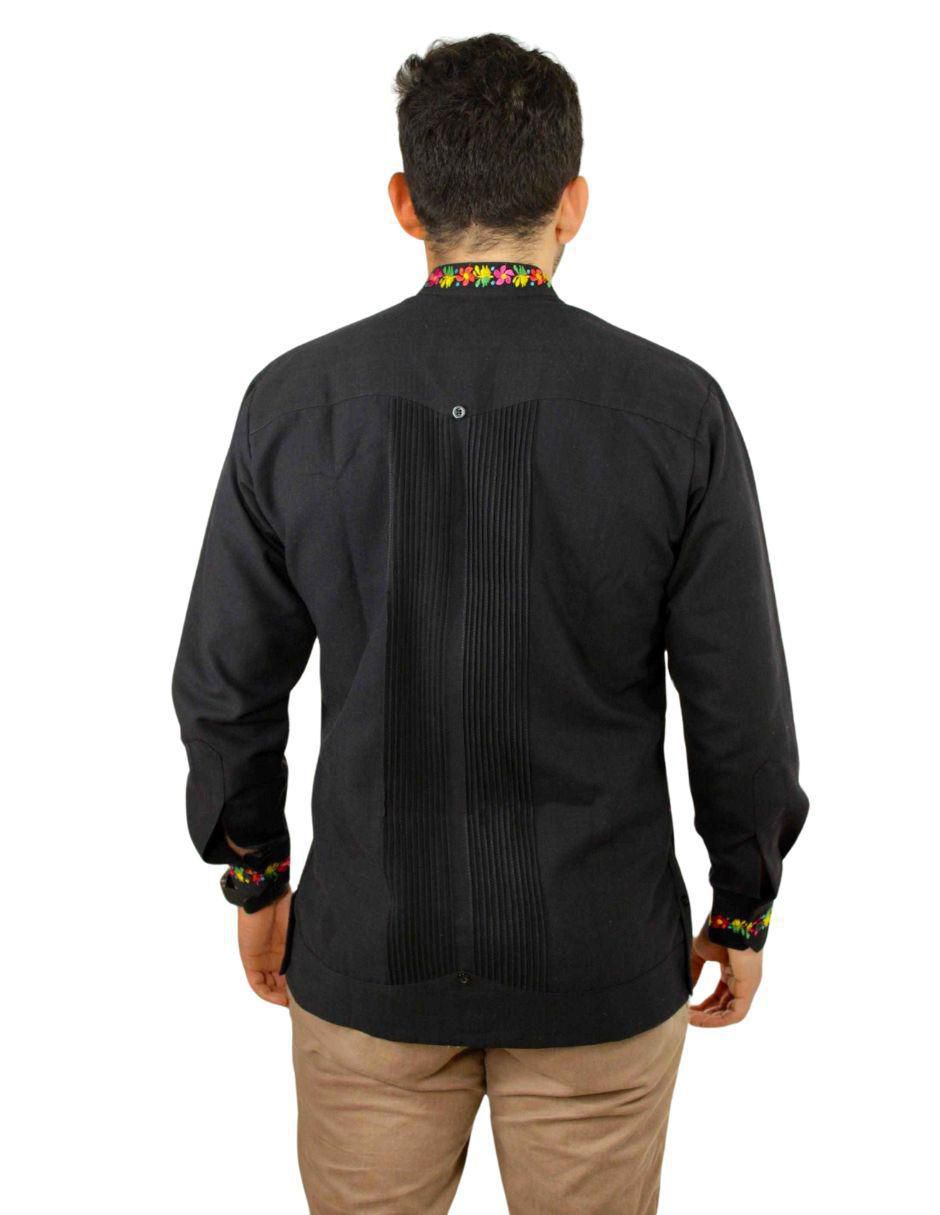 "guayabera" "manga" larga teya artesanal "para" hombre