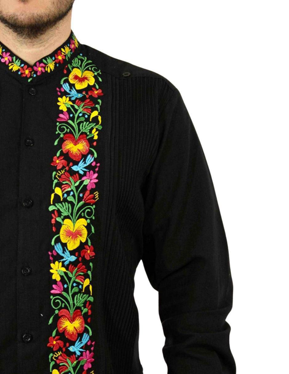 "guayabera" "manga" larga teya artesanal "para" hombre