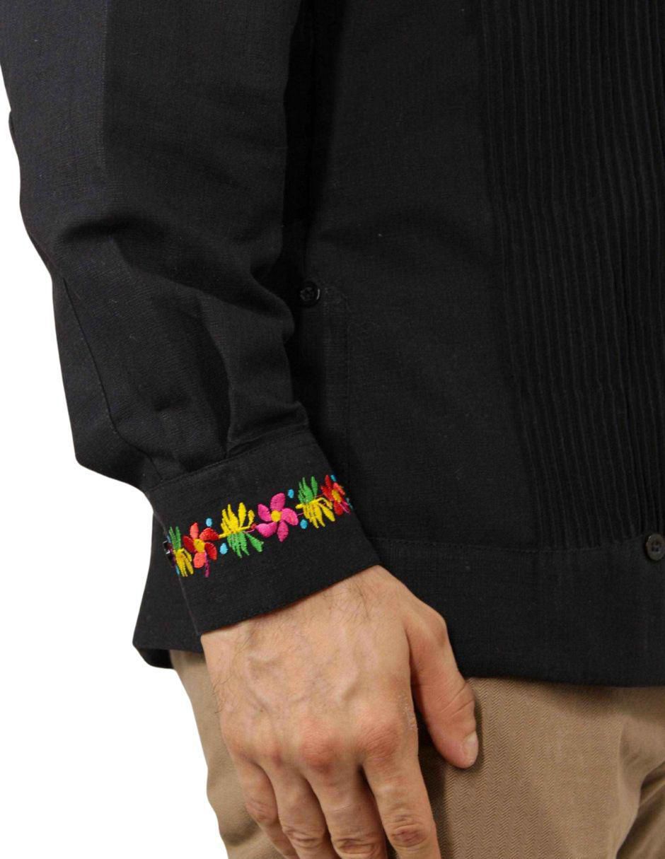 "guayabera" "manga" larga teya artesanal "para" hombre