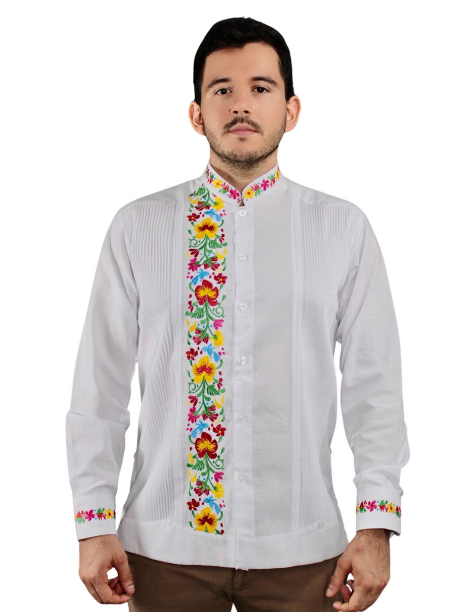 Guayabera manga larga para hombre