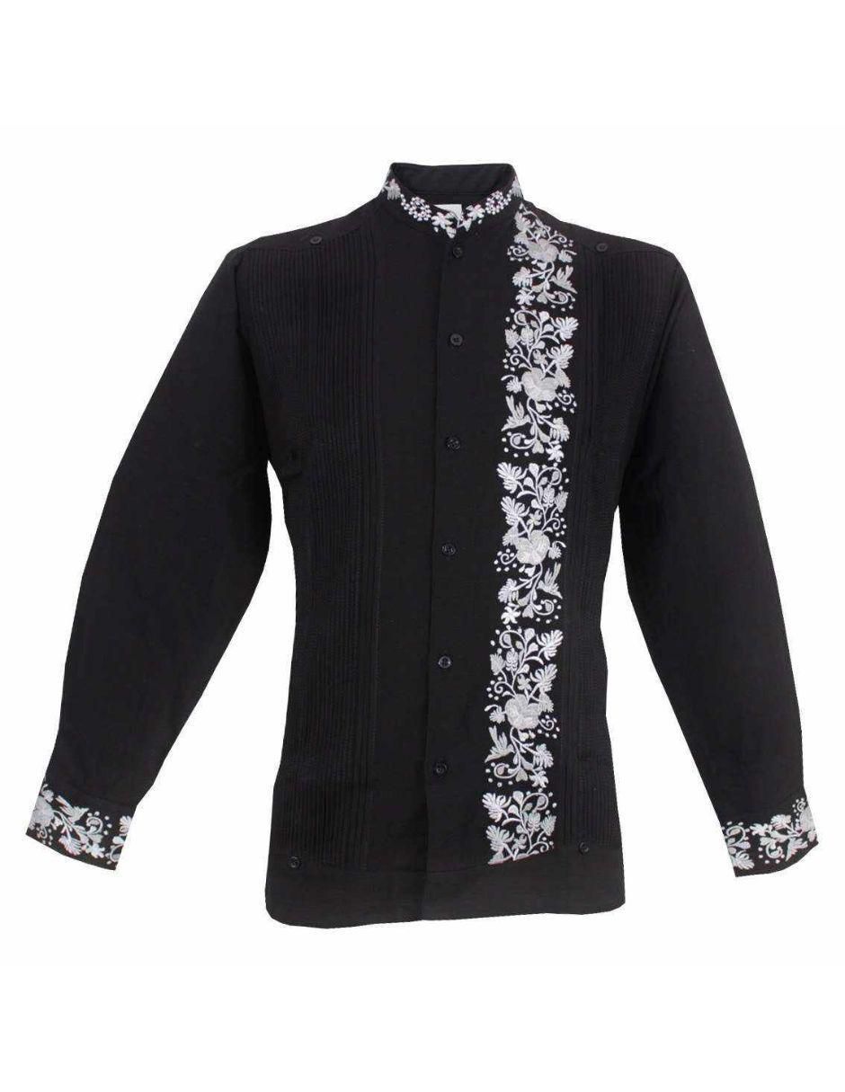 "guayabera" "manga" larga teya artesanal "para" hombre