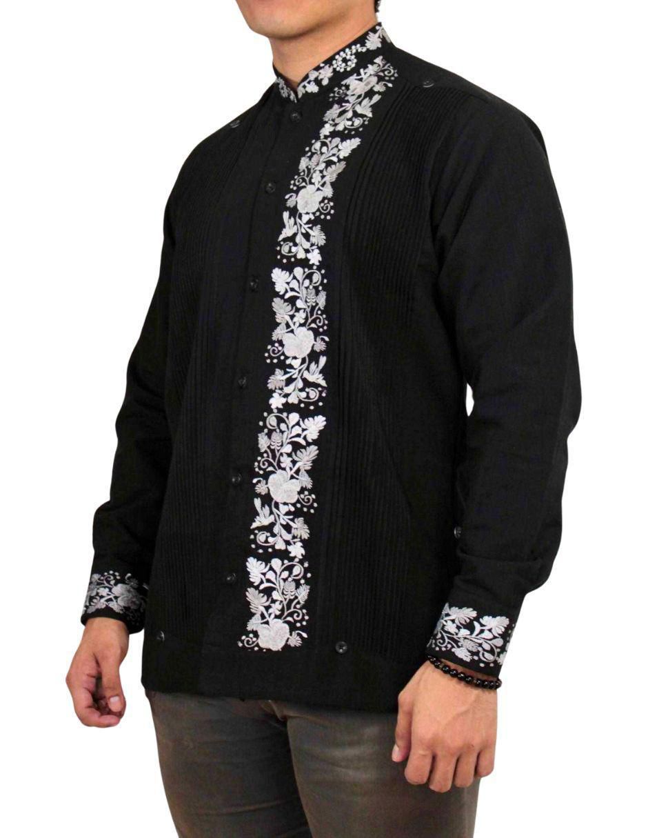 "guayabera" "manga" larga teya artesanal "para" hombre