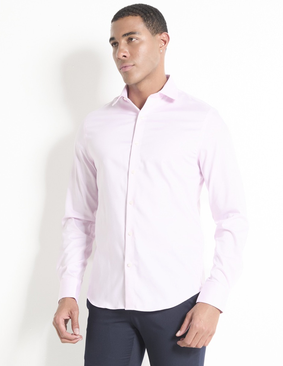 Camisa de vestir de algodón manga larga para hombre Camisa de vestir de algodón manga larga para hombre