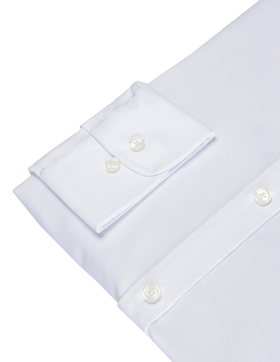 Camisa de vestir de algodón manga larga para hombre 4