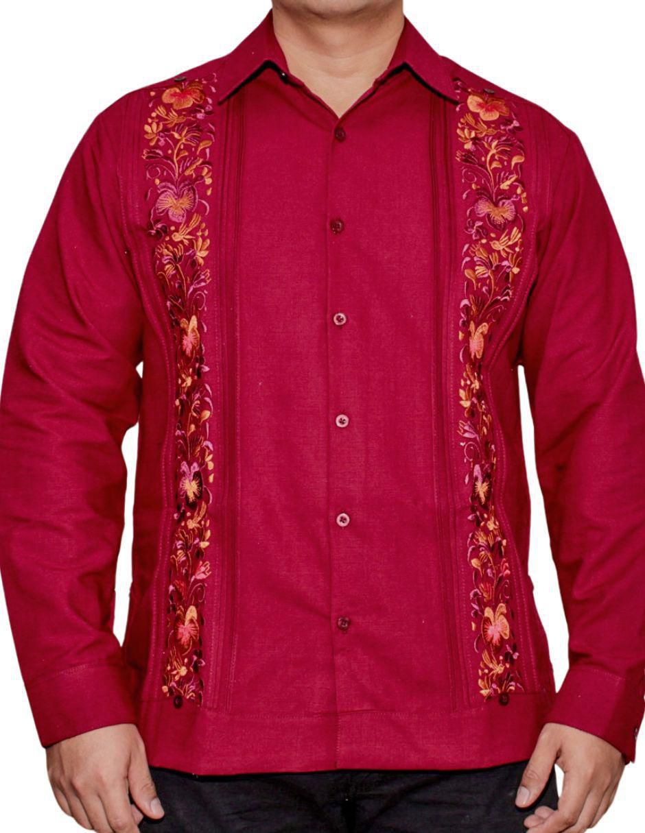 Guayabera manga larga para hombre 2