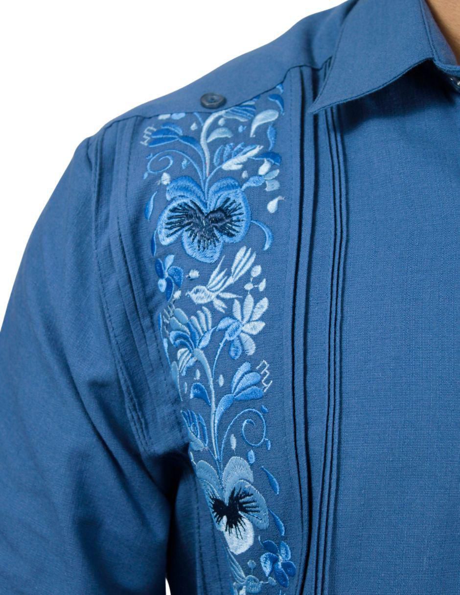 "guayabera" "manga" larga teya artesanal "para" hombre