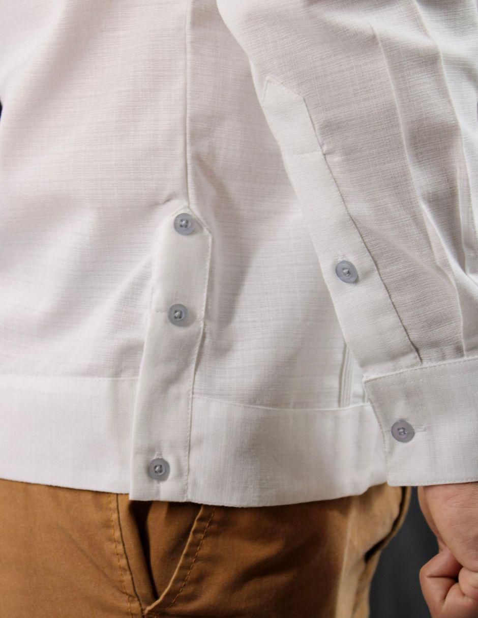 Guayabera manga larga para hombre 4