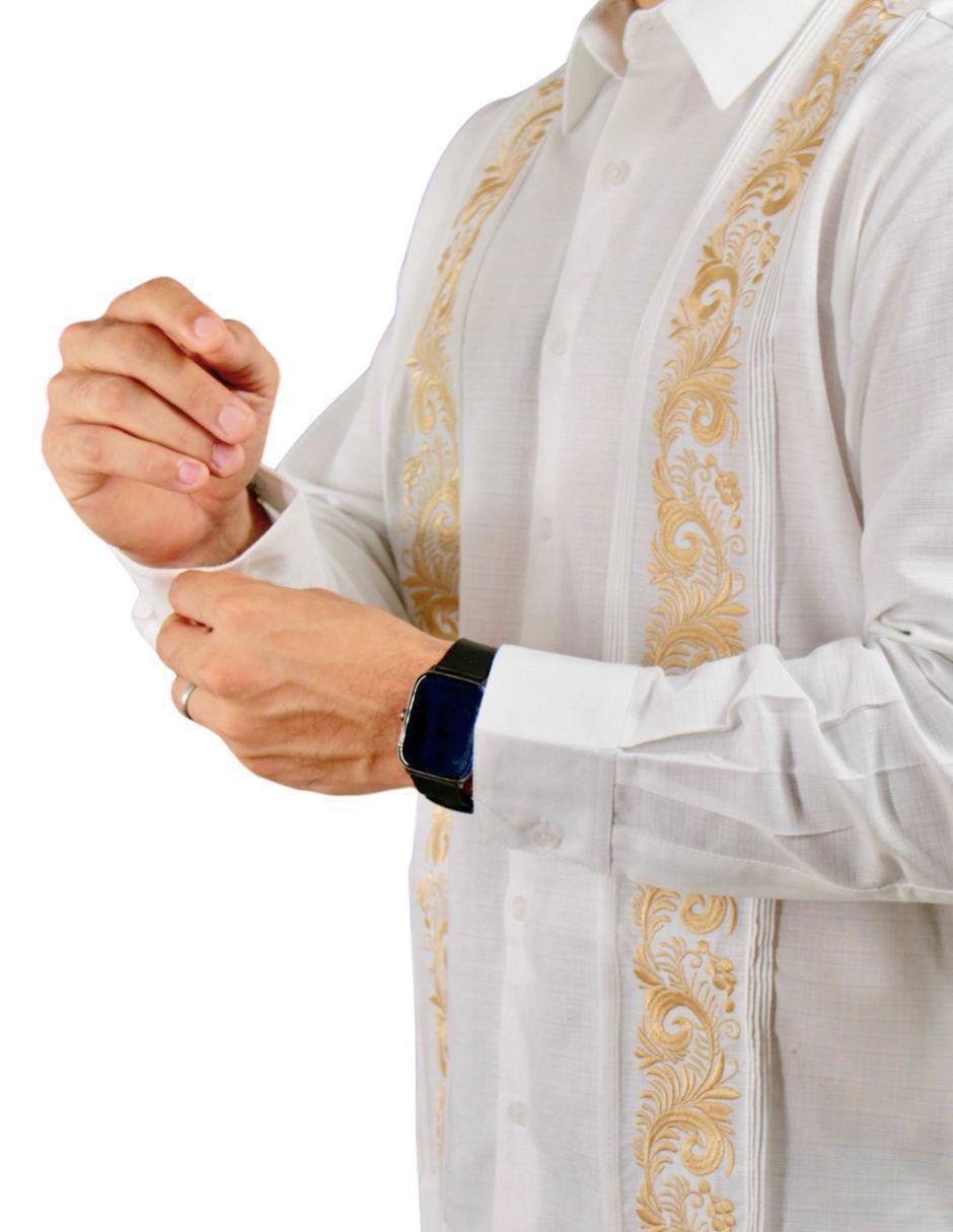 Guayabera manga larga para hombre 3