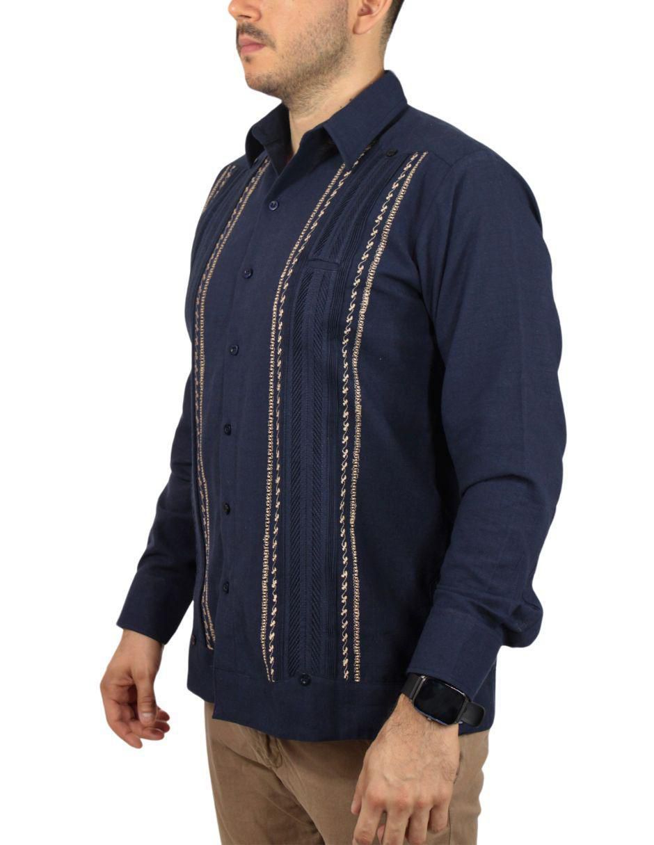Guayabera manga larga para hombre 2