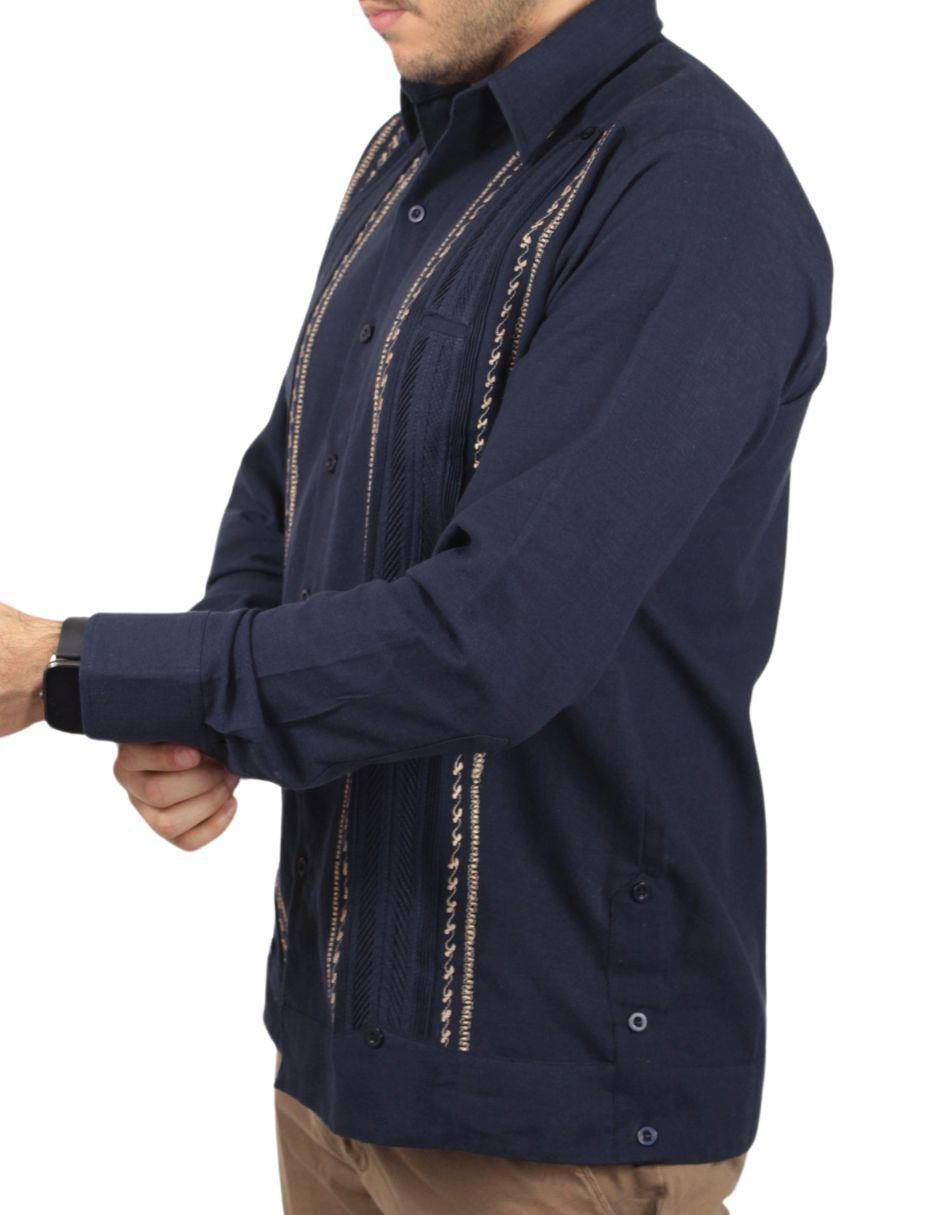 Guayabera manga larga para hombre 3